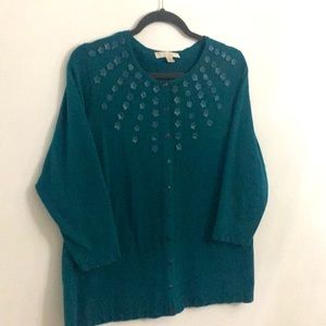 Dark green button down blouse